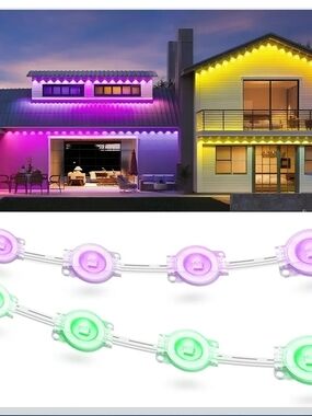 Fussion 200ft Permanent Outdoor RGB Lights App Remote IP67 Eaves Lighting